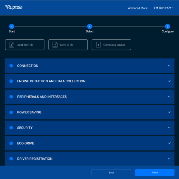 Device Center - configuration screen - 4